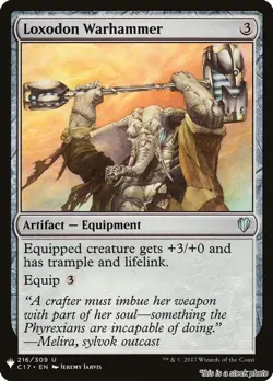MTG Loxodon Warhammer Card #216 The List Reprints LP Magic - Image 1