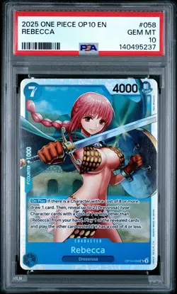 2025 One Piece Op10-Royal Blood Rebecca #058 PSA 10 - Image 1