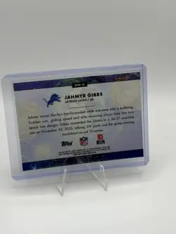 2025 Topps Chrome Cosmic Football Jahmyr Gibbs Stars in the Night STN-15 - Image 2