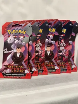 Pokemon Destined Rivals Sleeved Booster Pack Factory Sealed Lot Of 6 - Image 1