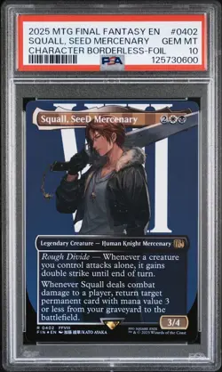 Squall, SeeD Mercenary (Borderless Foil) - #402 - Final Fantasy - PSA 10 - Image 2