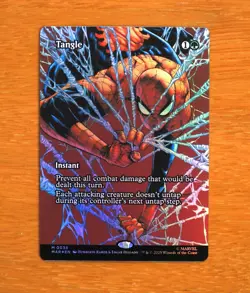 Tangle Instant #38- Mythic Extended Art Foil -Magic the Gathering Spider Man- NM - Image 1