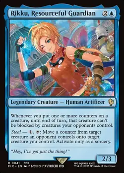 x1 Rikku, Resourceful Guardian R MTG Commander: Final Fantasy M/NM, English - Image 1