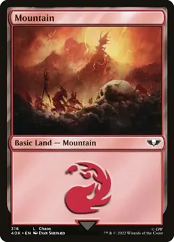 2x Mountain (#316) Warhammer 40,000 NM MTG - Image 1