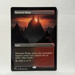 MTG HAUNTED RIDGE (BORDERLESS) Innistrad: Midnight Hunt NM MID Land - Image 1