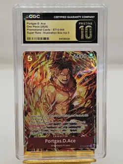 2026 ONE PIECE PROMOS #005 PORTGAS D. ACE ILLUSTRATION BOX VOL.5 CGC 10 PRISTINE - Image 1