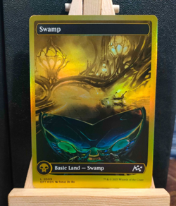 Swamp 0509 First-Place FOIL - Gold Full Art - Aetherdrift- NM (see pics) MTG - Image 1