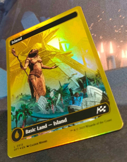 Island 0513 First-Place FOIL - Gold Full Art - Aetherdrift- NM (see pics) MTG - Image 3