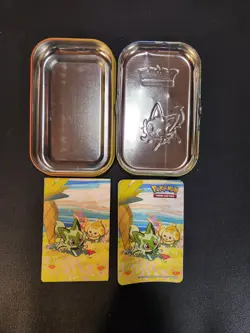 Pokemon TCG Sprigatito Mini Tin Storage Case With Card And Sticker - Image 4