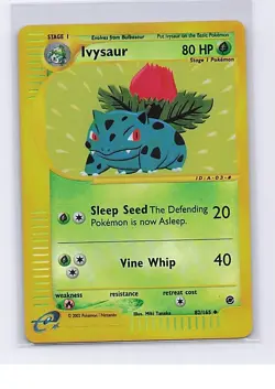 Ivysaur 82/165 Uncommon Expedition Base Set Pokemon Reverse Holo MP - Image 1