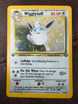 Pokemon TCG Wigglytuff Jungle 16/64 1st Edition Holo Rare LP - Image 1