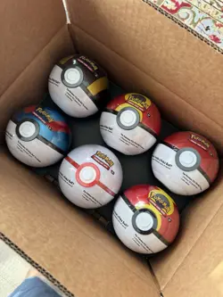 Pokemon TCG Poke Ball Tin G25 Factory Sealed New - Lot of 6 (18 Packs) Costco - Image 1