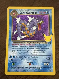 Pokemon Dark Gyarados 8/82 25th Anniversary Celebrations Classic Collection Holo - Image 1