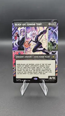 x1 Black Cat, Cunning Thief - Borderless R MTG Marvel's Spider-Man M/NM, English - Image 1