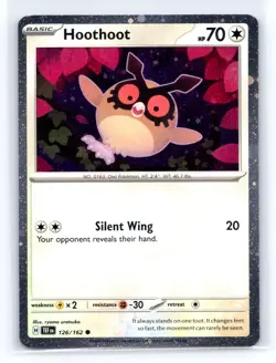 Pokemon Temporal Forces HootHoot - 126/162 - Cosmos Holo EXCLUSIVE B - Image 1