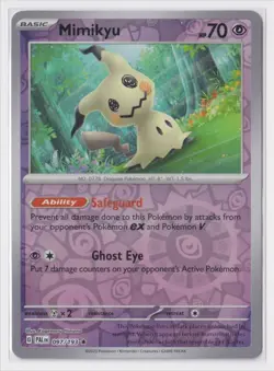 Pokemon Scarlet and Violet Paldea Evolved 097/193 Mimikyu Reverse Holos - Image 1