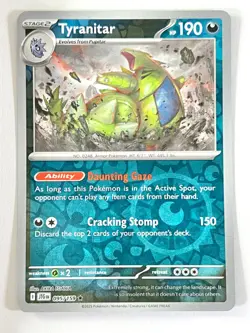Tyranitar 095/159 Reverse Holo Rare Journey Together Pokemon TCG - Near Mint NM - Image 3