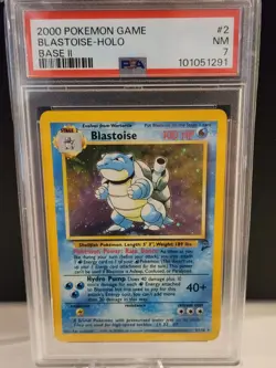 POKEMON: 2000 BLASTOISE #2 HOLO BASE SET 2 PSA 7 - Image 1