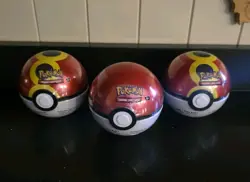 Lot of 3 The Pokemon TCG: Poke Ball Tin Factory Sealed New Tin Code L25 - Image 1