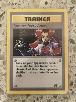 Pokemon TCG Rocket's Sneak Attack Team Rocket 72/82 Rare Trainer Vintage - Image 1