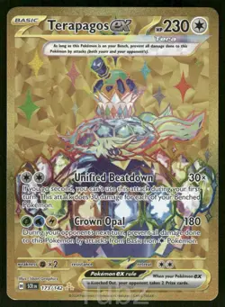 Terapagos ex 173/142 Hyper Rare Stellar Crown Pokemon Near Mint - Image 1