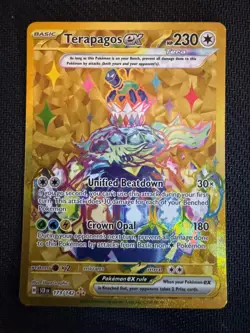 Terapagos ex 173/142 Hyper Rare Stellar Crown Pokemon Holo Near Mint - Image 1