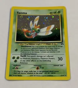 Pokemon Yanma Card 17/75 Holo Rare Neo Discovery MP Moderate Play TCG - Image 2