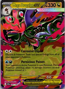 MEGA DRAGALGE EX 065/086 CHAOS RISING HOLO HOLO POKEMON 5BAN GRAPHICS - Image 1