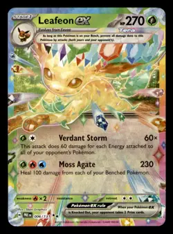 Leafeon ex 006/131 Holo Double Rare Prismatic Evolutions Pokemon Holo Near Mint - Image 1