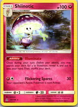 Shiinotic 93/156 Rare Ultra Prism Pokemon Lightly Played - Image 1