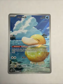 Ascended Heroes Psyduck 226/217 Illustration Rare IR Full Art CLEAN 10 MATERIAL - Image 1