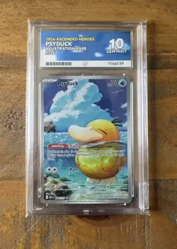 Psyduck 226/217 2026 Ascended Heroes Illustration Rare PERFECT SUBGRADES ACE 10 - Image 1