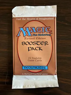 Magic The Gathering MTG Revised Edition Factory Sealed Booster Pack 1994 - Image 1