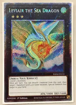Leviair the Sea Dragon 1st Edition Platinum Secret Rare RA04-EN155 Yu-Gi-Oh! - Image 1