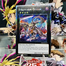 Yugioh Evilswarm Ophion RA04-EN179 Platinum Secret Rare 1st Ed Near Mint - Image 1