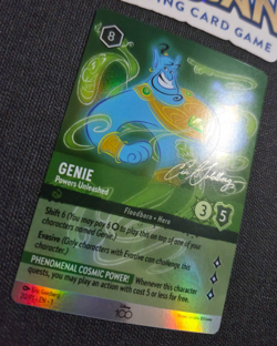 Disney Lorcana D 100 D100 Genie Powers Unleashed Promo Foil EN NM Rare - Image 3