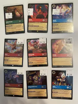 Disney Lorcana Rare Super Rare Foil Card Lot 58+ Ursula Beast Mickey John Silver - Image 3