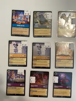 Disney Lorcana Rare Super Rare Foil Card Lot 58+ Ursula Beast Mickey John Silver - Image 5