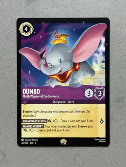 Disney Lorcana Fabled Dumbo Ninth Wonder of the Universe 45/204 Legendary NM - Image 1