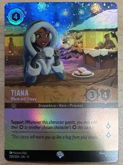 Disney Lorcana Tiana - Warm and Happy EPIC Foil 205/204 Winterspell EN - Image 1