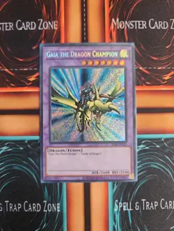 Gaia the Dragon Champion LOB-EN125 Secret Rare 25th Anniversary NM Yugioh - Image 1