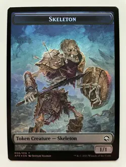 Lost Mine Of Phandelver / Skeleton Foil Token Mint Forgotten Realms Mtg Magic - Image 2