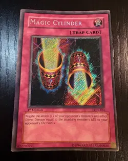 Yu-Gi-Oh! Magic Cylinder LON-104 1st Edition - Foil Bleed Error/Misprint - MP - Image 1