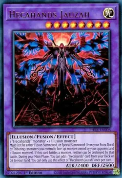 Yugioh! LP Hecahands Jauzah - PHRE-EN006 - Ultra Rare - 1st Edition Lightly Play - Image 1