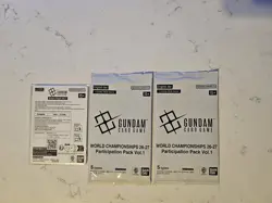 Lot of 2x Gundam Card Game WORLD CHAMPIONSHIP 26-27 Packs + 1x Event Pack 01 - Image 1