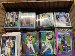 Medium Flat Rate Box Full Of sports Cards Various Years heavy box - Image 1