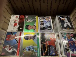 Medium Flat Rate Box Full Of sports Cards Various Years heavy box - Image 2
