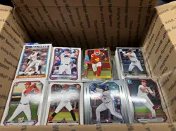Medium Flat Rate Box Full Of sports Cards Various Years heavy box - Image 3