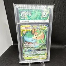 2019 Pokemon TCG Remix Bout Venusaur & Snivy GX Holo #001 JPN Ace Graded - Image 1