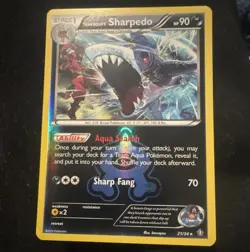 Pokemon TCG Team Aqua's Sharpedo 21/34 Double Crisis Reverse Holo 90 HP - Image 1